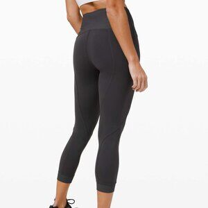 Lululemon Train Free High-Rise Crop 23" - Graphite Grey - Size 6